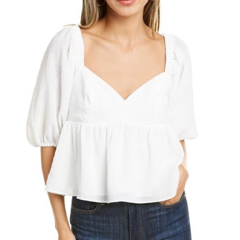 NWT Leyden Crinkle Top